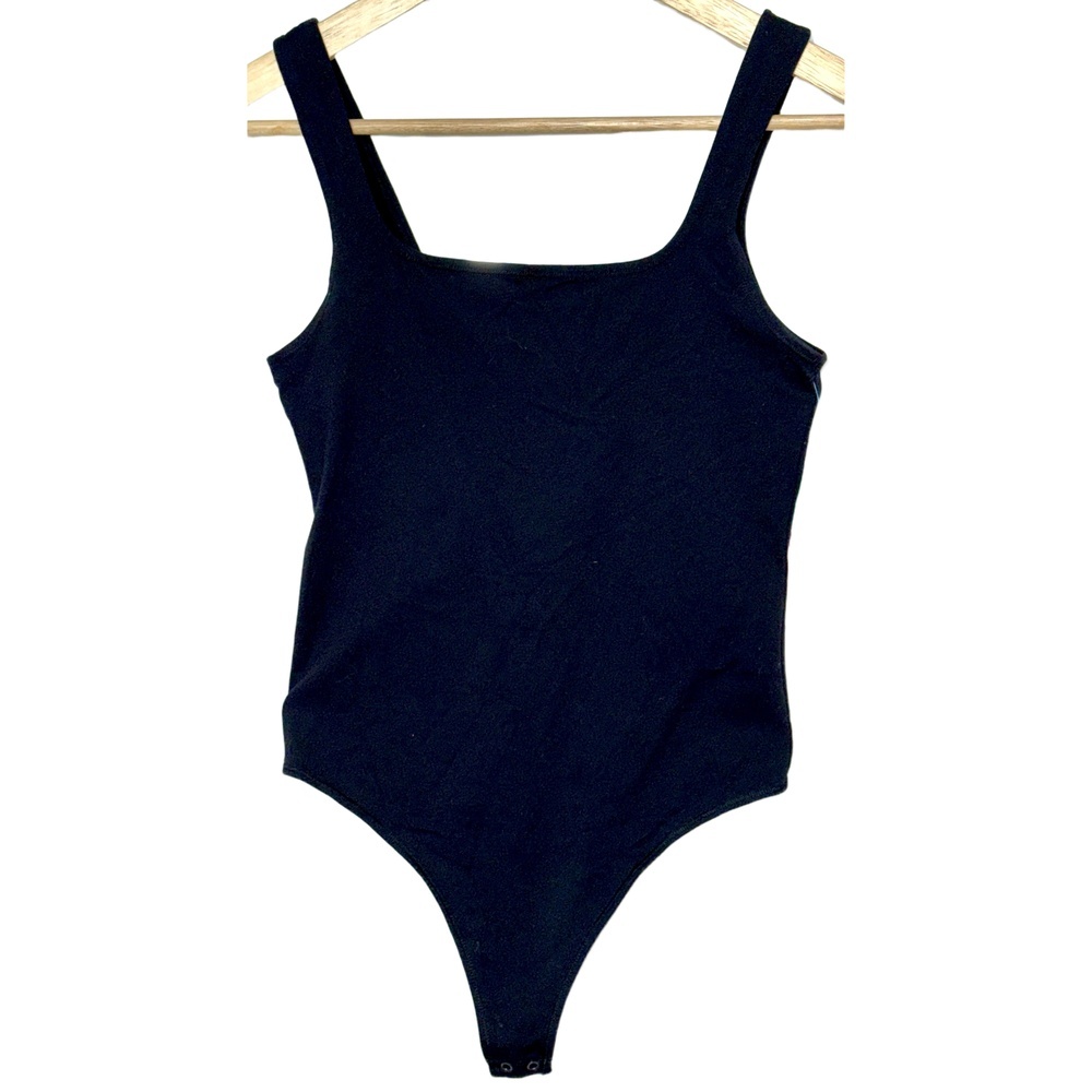 Abercrombie & Fitch Soft AF Black Square Neck Sleeveless Tank Bodysuit Size S